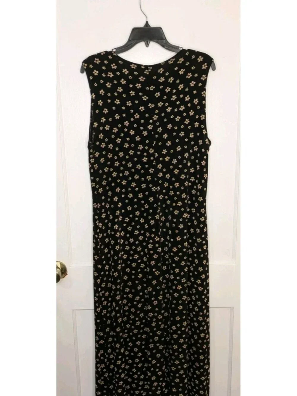 Dressbarn Vintage 90s Y2K Maxi Floral Slinky Stretchy Dress Size Large